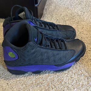 Jordan Black and Purple Sneakers